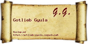 Gotlieb Gyula névjegykártya