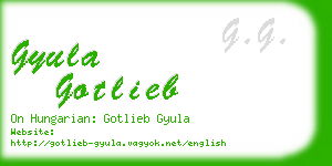 gyula gotlieb business card